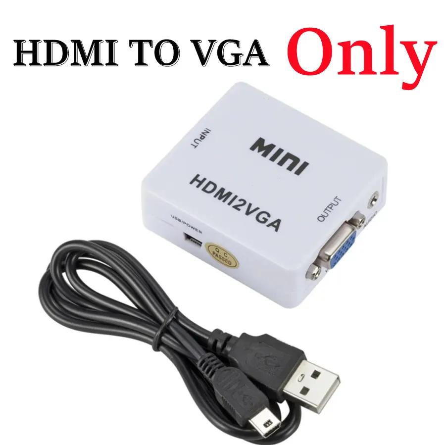 

Конвертер HDMI в VGA с аудиоадаптером для ноутбука Xbox360 DVD PS3 ПК HD 1080P ТВ-приставка Проектор Конвертер VGA в HDMI