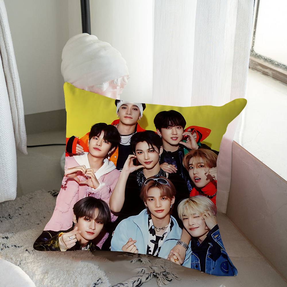 Kpop S-Stray K-Kids Cushion Cover Pillowcase Upholstery Sofa Throw Pillow Home Decor Pillowcas