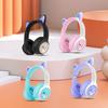 AKZ-07 Cartoon Bluetooth Headphones with RGB Cat Ears and Heavy Bass