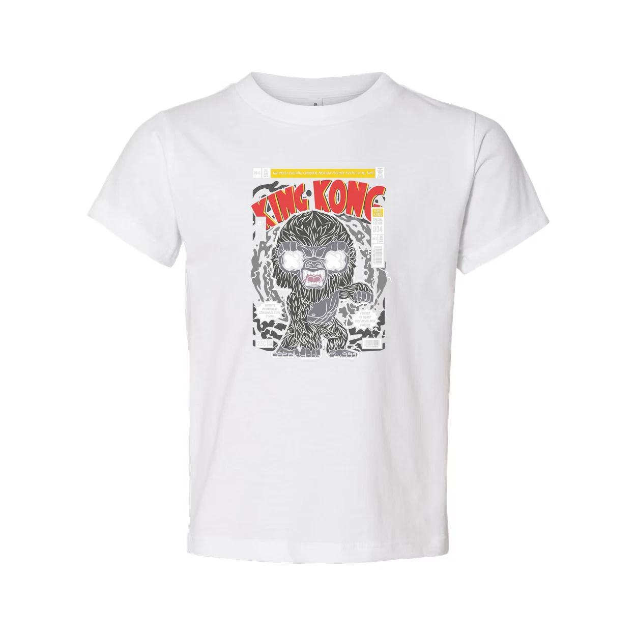 Графическая футболка King Kong с классическим изображением монстра Для фанатов Унисекс с коротким рукавом 2XL