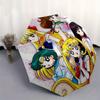 Sailor Moon Anime Umbrella with Iconic Characters - Open/Close, & Self-Opening Umbrella Suitable for All Seasons, Compact Umbr