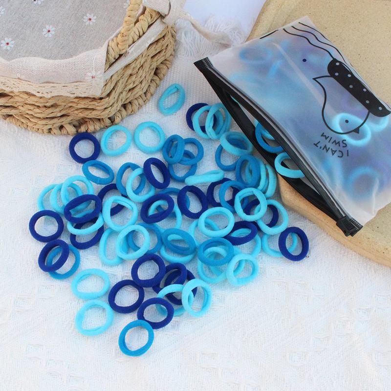 100pcs/Set Girls Candy Colors Elastic Rubber Band Hair Bands Children Baby Nylon Headband Scrunchies Kids Hair Accessories