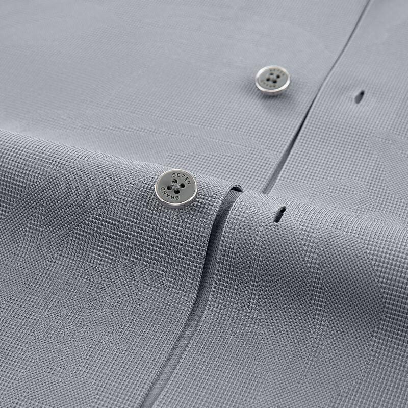 Septwolves Seamless Jacquard Stretch Short-Sleeve Shirt