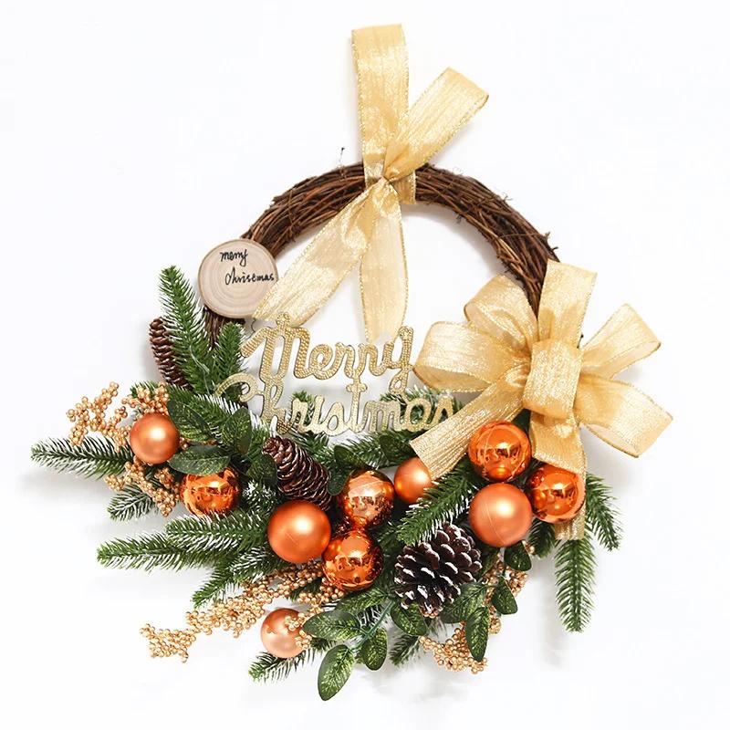 Christmas Decoration Christmas Tree Wreath Rattan Horn Door Wall Hanging Hotel Shopping Mall Scene Arrangement Pendant