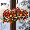 Indoor Outdoor Decorative Pendant Christmas Animal Suncatcher, Window Hanging Decor, Acrylic Holly Branch Sun Catcher, Creative New Year Gift Rainbow