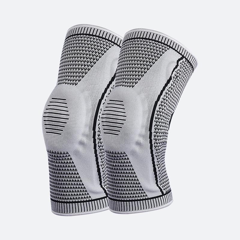 Sports Silicone Spring Pressurized Knee Pads Running Mountaineering  Non Slip Nylon Knee Pads Basketball Cycling  Elastic Outdoor Protective Gear