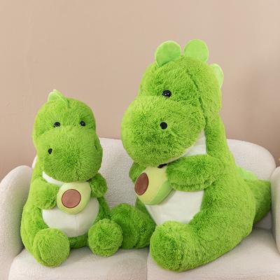 Cartoon Avocado Dinosaur Plush Toy Boy Birthday Gift Temple Fair Ring Doll Exchange Home Decoration