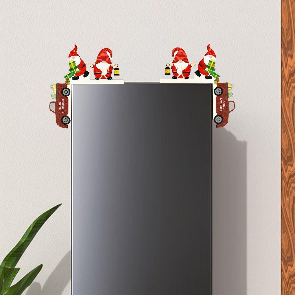 Santa Claus Door Frame Decoration Wooden Door Pendant Creative Christmas Decoration