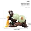Aris & Juno Liuli Handgefertigte Glasierte Glückskürbis-Skulptur, Chinesisches Glückssymbol für Zuhause, Büro, Schreibtischdekoration, Feng Shui Wohlstandsschmuck,