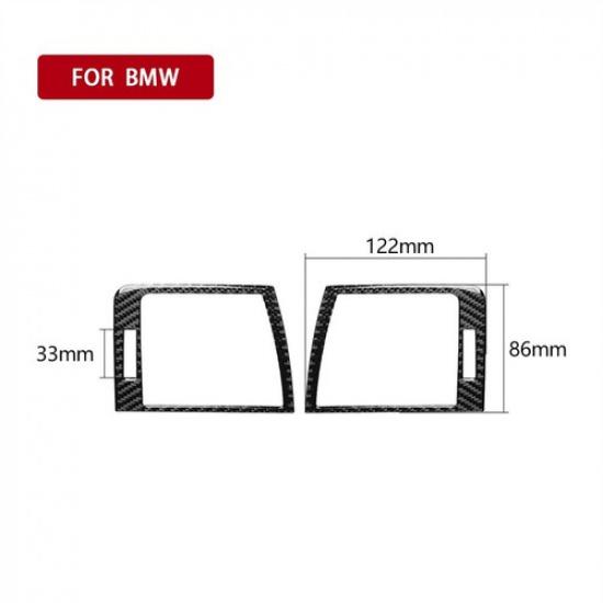 Black Carbon Fiber Dashboard Air Vent Outlet Cover For BMW 3Series E46 1998-2005