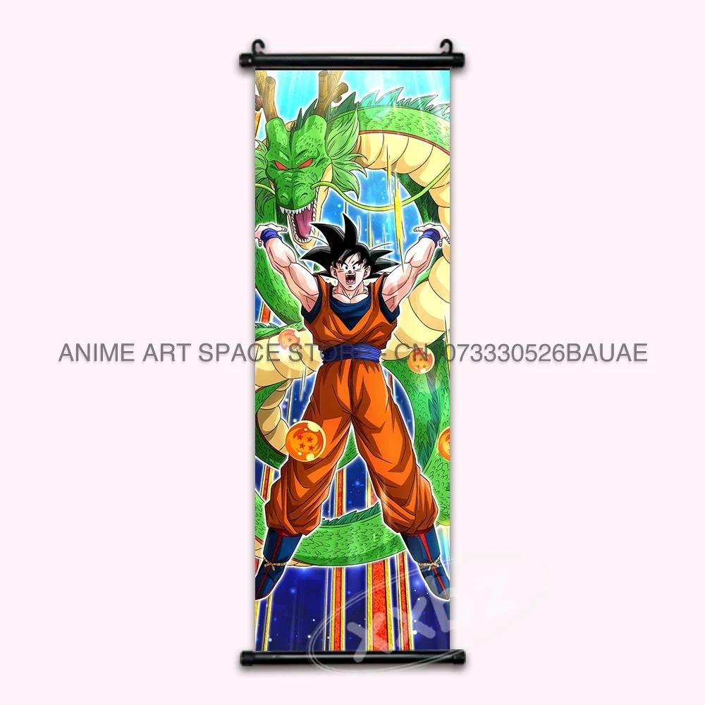 Dragon Ball Z Hanging Paintings Room Decorative Poster Hot Blooded Anime Saiyan Scrolls Picture Gotenks Vegeta Cartoon Wall Art