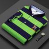 Pánské bavlněné polo s pruhy, Léto 2025 Slim Fit