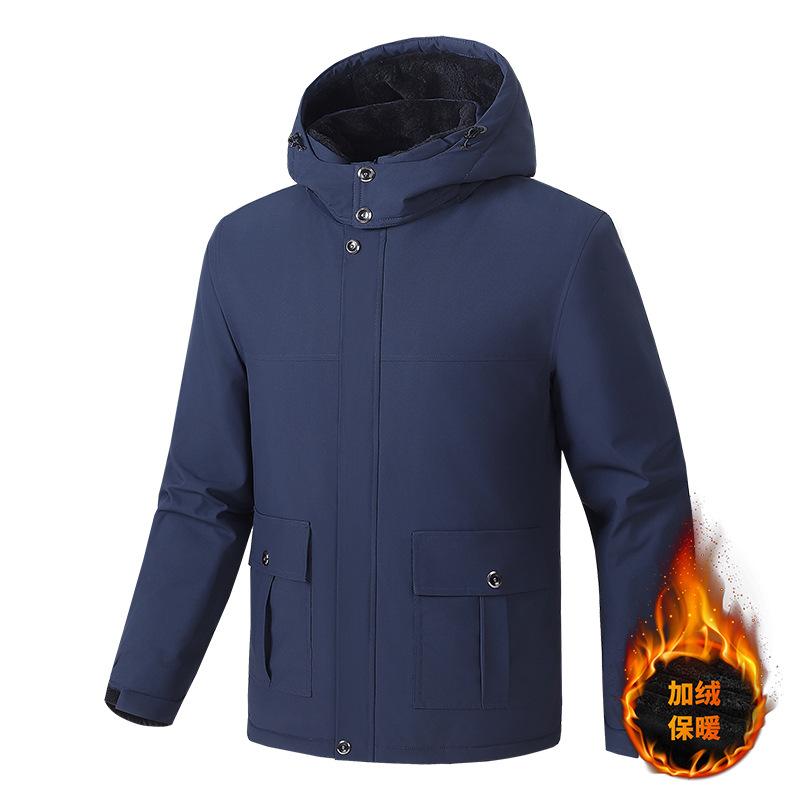 Fashionable and Versatile Men's Thickened Warm Winter Jacket - Wrinkle Resistant Lightweight Soft and Cozy Long Sleeve Down Jacket