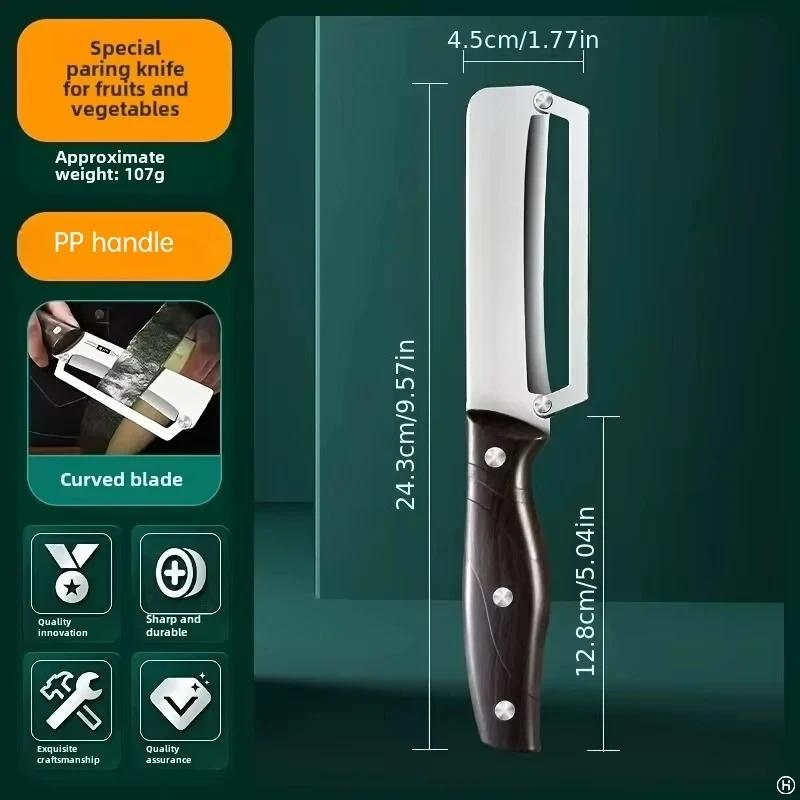 Multi Functional Vegetable Peeler for Kitchen, Premium Peeler with Wooden Handle and Bottle Opener, Stainless Steel Single Blade