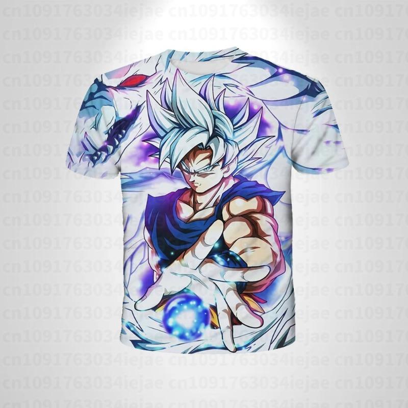 2026 Summer Dragon Ball T-shirt Children's T-shirt Anime Character Sun Wukong Super Saiya T-shirt Children's Short Sleeve