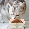Cat Ear Ceramic Bowl Unique Design Pet Feeding Tool Cat Neck Protection Feeder Smooth Surface Easy Clean Neck Protection Bowl