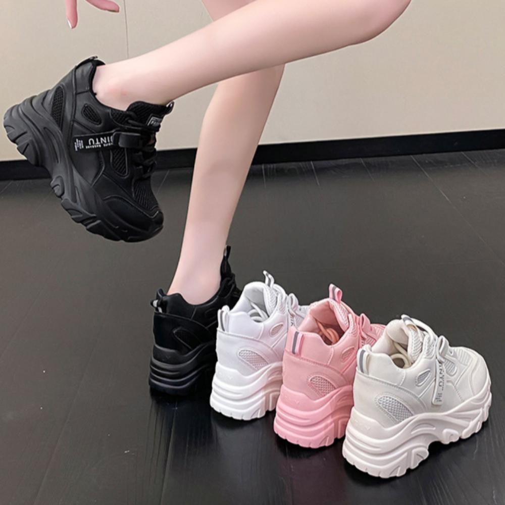 Thick-soled Dad Shoes for Women Summer Fashion Women's Shoes Lace-up Height-enhancing Sports Casual Shoes