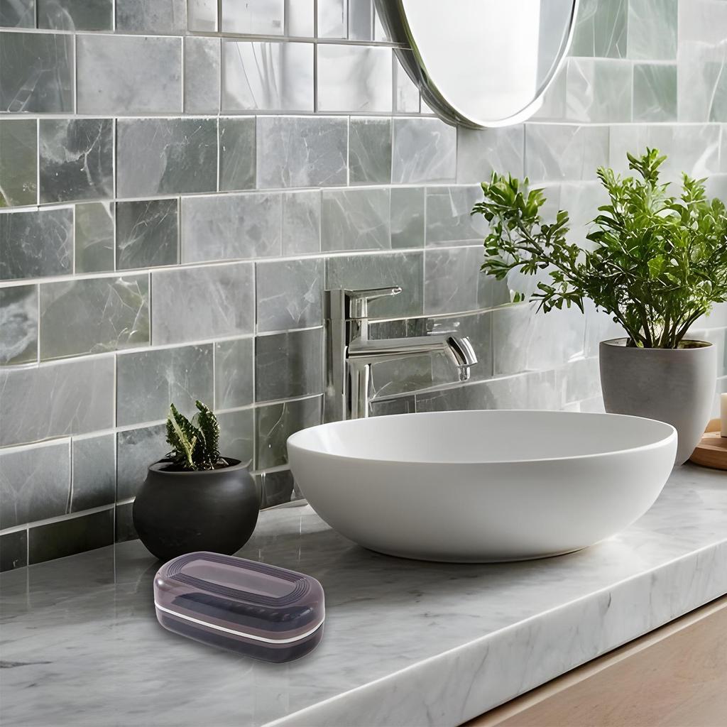 Soap Holder Travel Case Portable Soap Container Double-Layer Draining Dish Tray For Vacation Outdoor Road Trips Hotel College