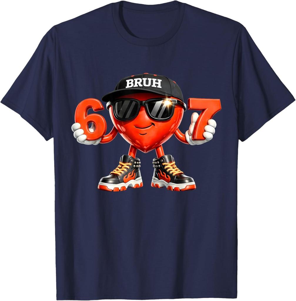 Funny Six Seven 67 Valentine Heart Sunglasses Unisex T-Shirt