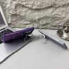For Magsafe Magnetic Luxury Solid Color Liquid Silicone Lens Bracket Phone Case For Samsung S25 Ultra S24 Ultra Bumper Cover