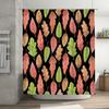Watercolor Leaves Shower Curtain Autumn Colors Bath Decor Customizable Printed Fabric Waterproof Home Bathroom Liner Ambiance Se