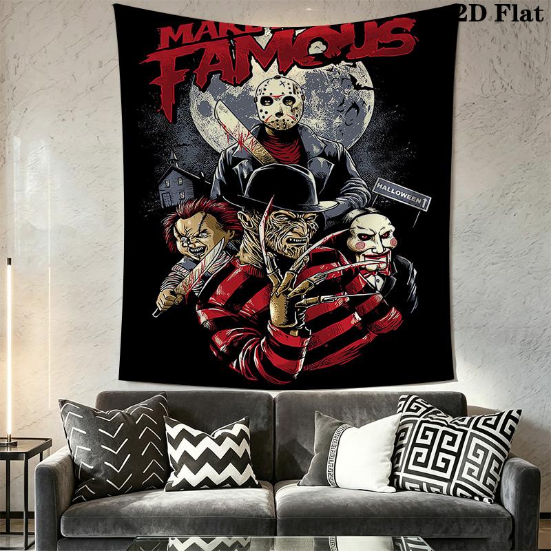 Horror Villain Pattern Home Decor Tapestry, Wall Hanging, Decorative RV Wall Cloth.SGT0917384
