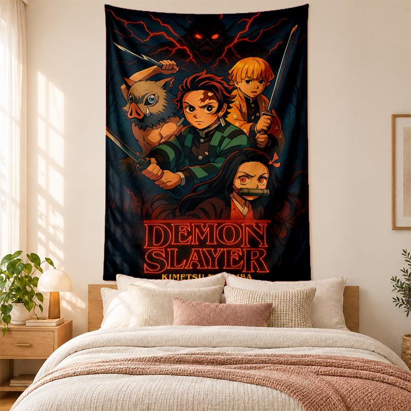 Akaza Demon Slayer Tapestry Highquality for Decorating Living Room Bedroom Dorm Walls Ideal As Bedroom Wallart Orholiday Gift
