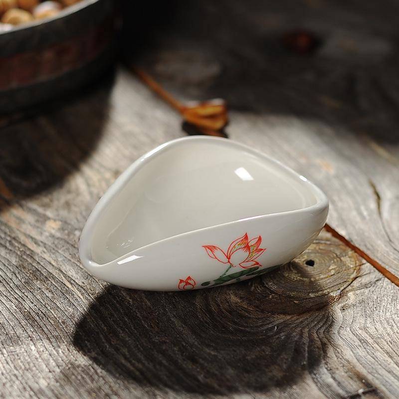 White and Blue Porcelain Tea Scoop - Gongfu Tea Ceremony Accessory