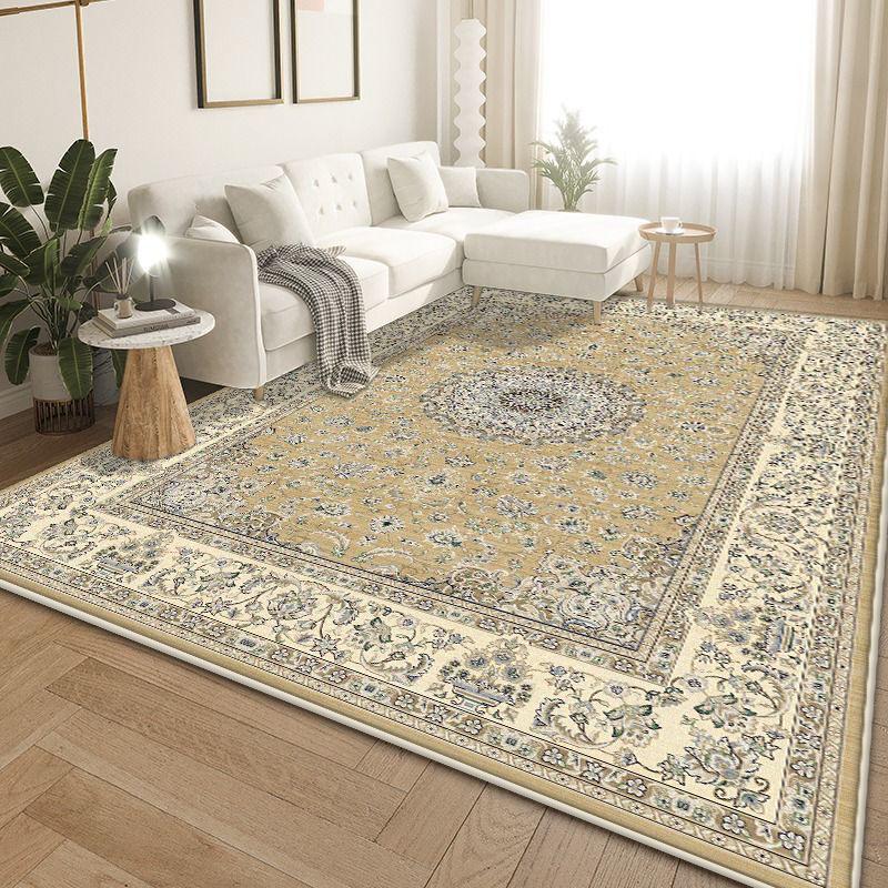 Retro Carpets for Living Room Decoration Light Colour Home Decor Persian Design Bedroom Rugs Large Size Non-slip Lounge Rug Ma