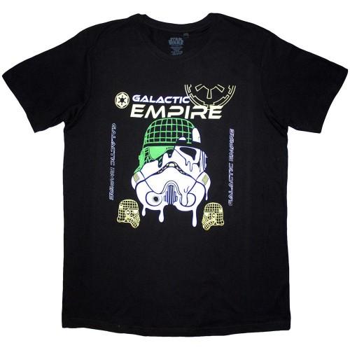 STAR WARS Tricou Unisex Adult Imperiul Galactic Mască Topită