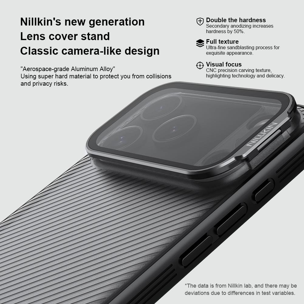 Nillkin para iPhone 17 Pro Max / 17 Pro Capa CamShield Prop Tampa da Câmera Suporte Transparente Capa Traseira Capa de Celular