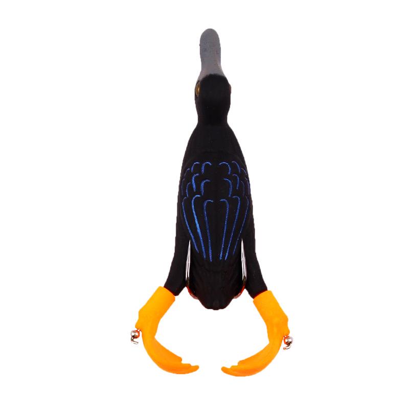 Ente weicher Angelköder Frosch Top Water 3D-Simulation schwimmende Köder Bass Snakehead Lure
