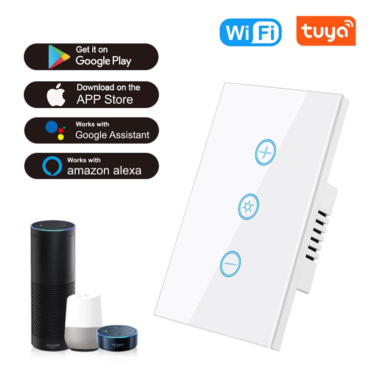 Smart Wifi Dimmer Wall Touch Switch 1 2 3 Gang with Motion Sensor Light Control for Home