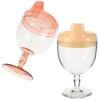 2pcs Baby Cups Goblet Shape Safety Antidrop Toddlers Mealtime