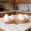 Cartoon Xiaolongbao Schlüsselanhänger; Weiche Plüsch-Brötchen-Simulation; Kawaii Essen Anhänger; Ideales Geburtstagsgeschenk