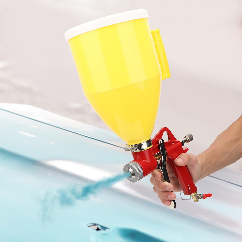 3L 1 4in Plastic Hopper Air Spray Gun Wall Painting Sprayer Home Decoration Tool 4 6 8mm