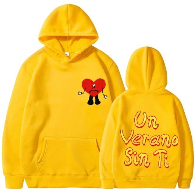 2022 New Bad Bunny Unisex's Women's Printed Hoodie Fashion Street Hip Hop Hoodie Sweatshirt Unisex High Quality Hot Sale Hoodie Unisex
