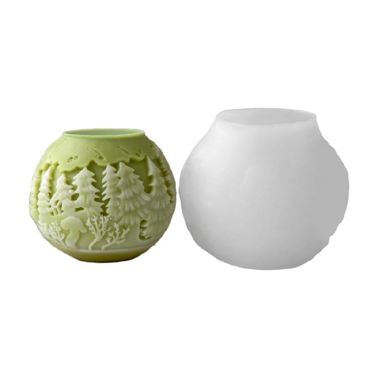 

Christmas Ball Decoration Mold Silicone Sphere Shape Candle Making with Quick Demolding Feature For Artisanal Creation