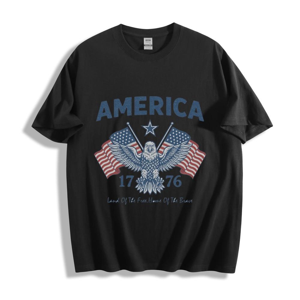 

250th USA Anniversary Eagle and Flag T - Shirt - Vintage Style Unisex Tee 2XL