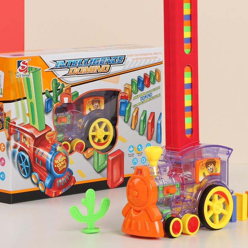 

Transparent Dominoes Automatically Release Licensing Small Train Educational Children s Electric Toys