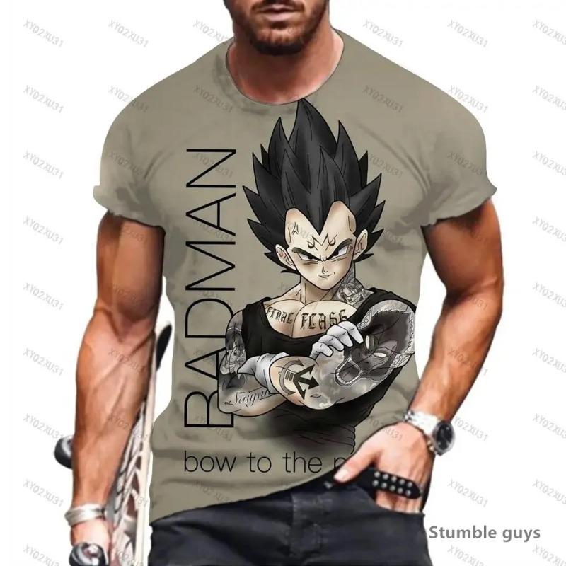 2026 Summer Men's Dragon Ball Vegeta Tshirt T-shirt Goku Kakarot Super Saiyan Fitness Sport Tee