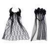 Halloween Devil Horn Hair Hoop Ox Horn Flower Veil Handmade Mesh Headband Party Cosplay Costume Accessory