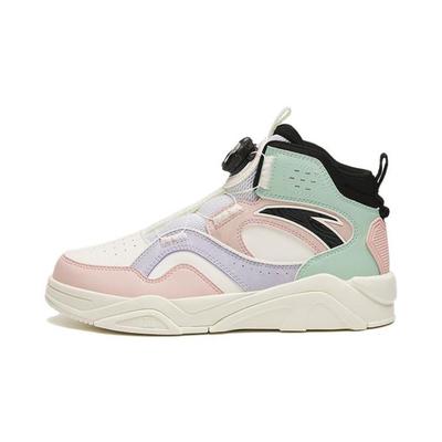 Zapatillas de Skate de Caña Alta Antideslizantes Resistentes al Desgaste Zapatillas para Niños Blanco Rosa 322318008H-1