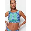 Neckholder-Bikinioberteil mit ethnischem Muster Tbess22bu0354