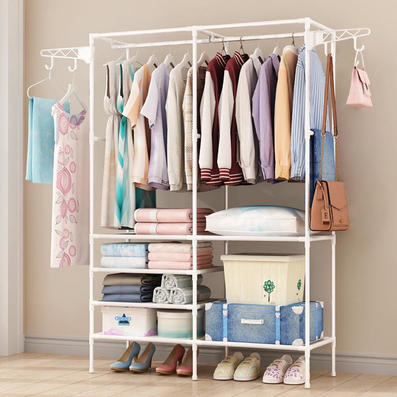 Minimalist Wrought Iron Coat Rack for Bedroom & Hallway