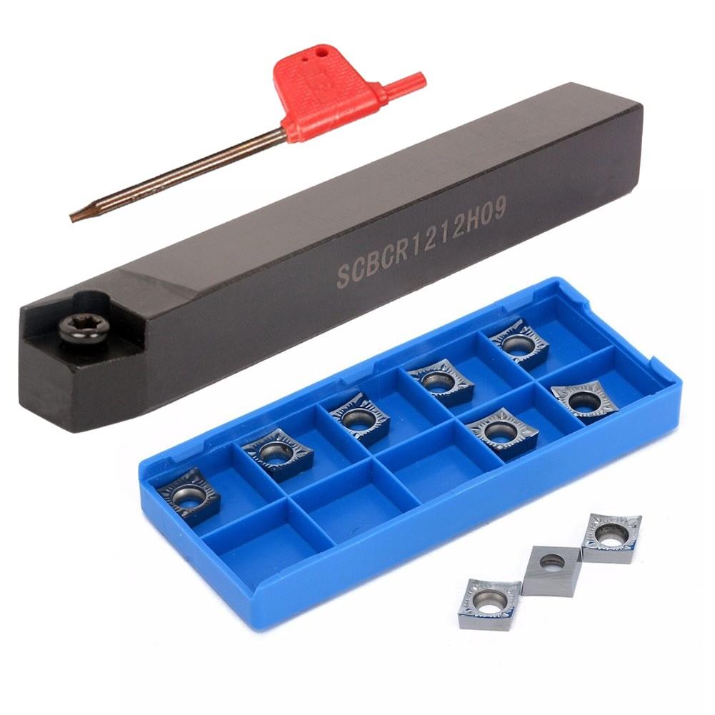 10 CCGT09T304-AK H01 Aluminum Insert+75° SCBCR 1212 H09 Lathe Turn Tool Holder