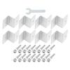 8pcs Aluminium Alloy Solar Panel Z Bracket Silver Solar Modules Panel Bracket Solar Roof Mounting Bracket for RV Roof Boat Car