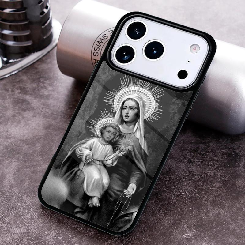 Virgin Mary Christian Phone Case For iPhone 17,16e,15,14,13,12,11,Mini,Pro,MAX soft Silicone Cover