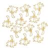 50 Pcs Paper Clips Portable Mini Cute Golden Coconut Tree Shape Paper Clips File Classification