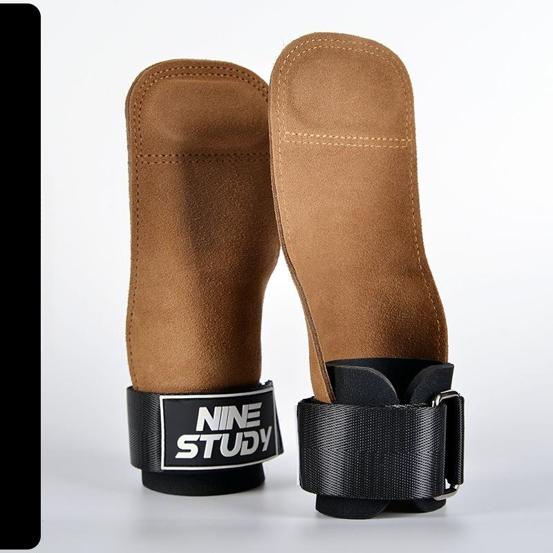 Cowhide Booster Bands Hard Pull-up Gloves Pull-up Bar Non-slip Wrist Assist Bands Fitness Wrist Guards Weightlifting Wrist Bands